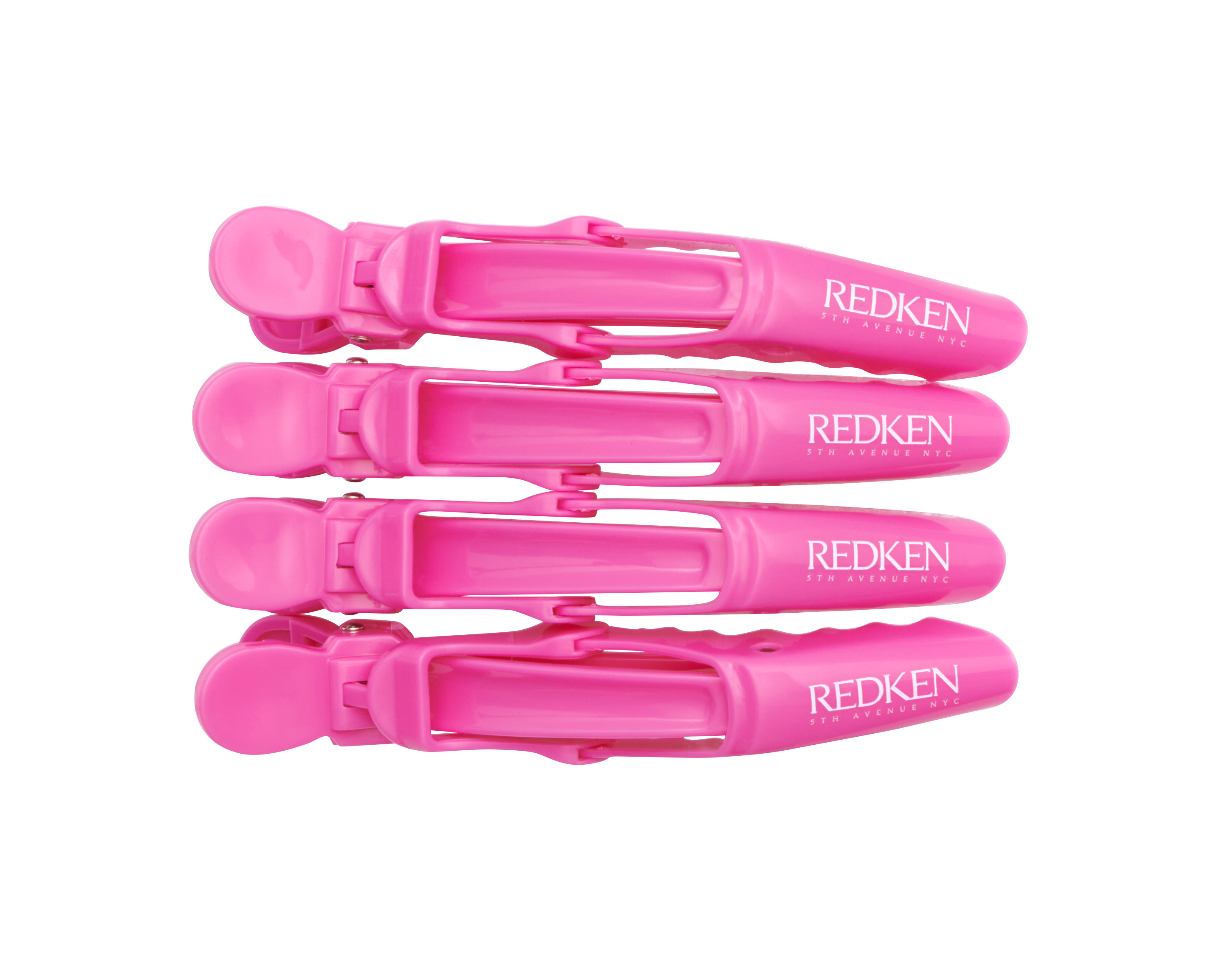 Redken Pink Alligator Hair Clips In White